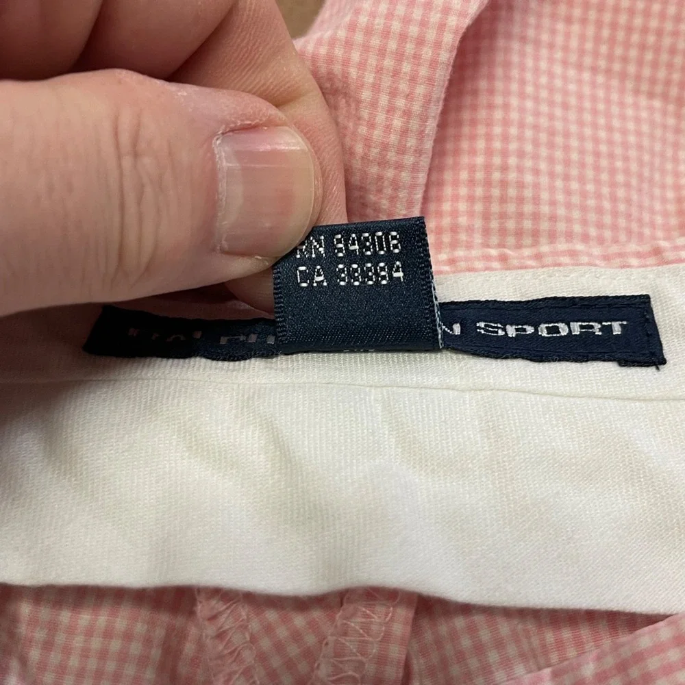 Ralph Lauren Sport Sz 10 Pink Gingham Check Cropped Pants‎ Stretch Golf Preppy
